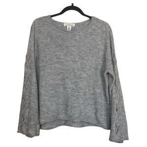 L.O.G.G x H&M Grey oversized lace up sweater S
